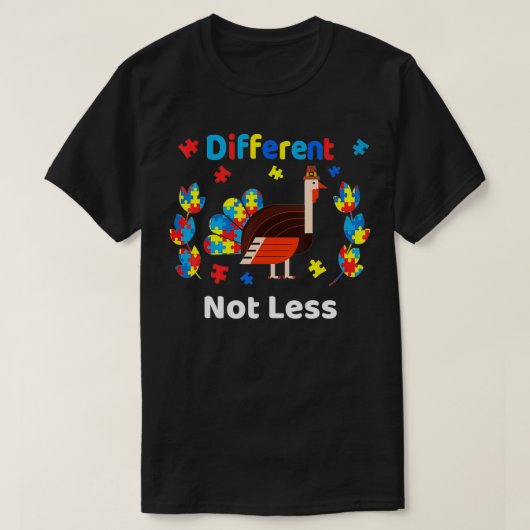 Verschillend niet minder kleurrijk Cute Autism-oud T-shirt (Design voorkant)