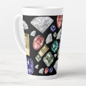 Verschillend patroon van edelstenen latte mok (Linkerhoek)