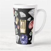 Verschillend patroon van edelstenen latte mok (Rechts)