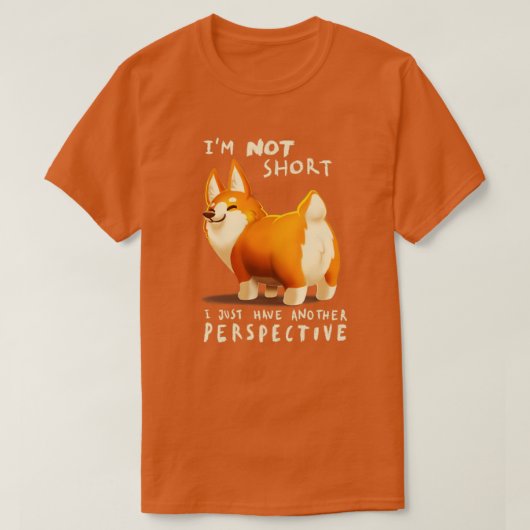 Verschillend perspectief Cute Corgi Dog Fluffy Ani T-shirt (Design voorkant)