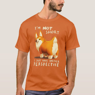 Verschillend perspectief Cute Corgi Dog Fluffy Ani T-shirt