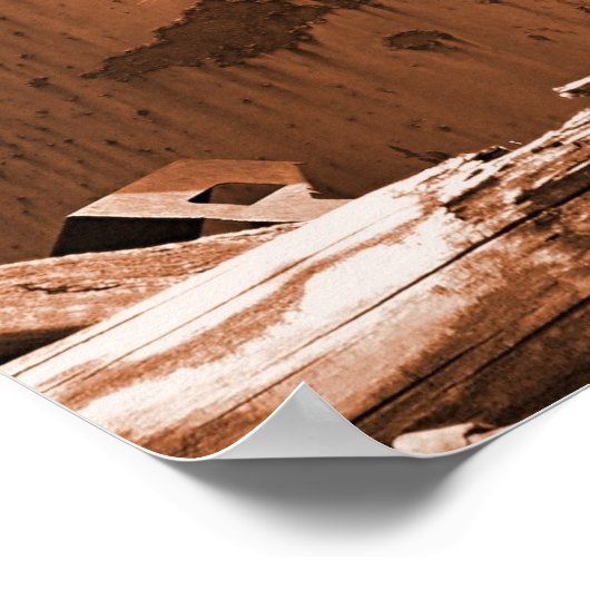 Verschillend Uitzicht oude vrachtwagen in Sepia Poster (Hoek)