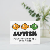 Verschillend zijn - autisme design briefkaart (Staand voorkant)