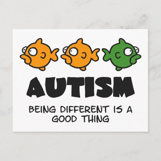 Verschillend zijn - autisme design briefkaart (Voorkant)