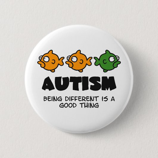 Verschillend zijn - autisme design ronde button 5,7 cm (Voorkant)