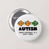 Verschillend zijn - autisme design ronde button 5,7 cm (Voorkant /achterkant)