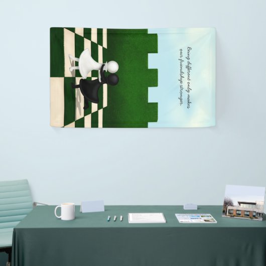 Verschillend zijn maakt vriendschap alleen maar st spandoek (Beurs)