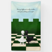 Verschillend zijn maakt vriendschap alleen maar st spandoek (Verticaal)