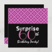 VERSCHILLENDE 60e verjaardag Pinkbloemen Kaart (Voorkant / Achterkant)
