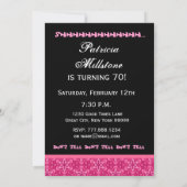 VERSCHILLENDE 70e verjaardag Pink Star Flowers Kaart (Achterkant)