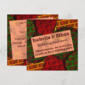 Verschillende afbeeldingen montage, baksteen, rood kaart (Voorkant / Achterkant)