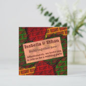 Verschillende afbeeldingen montage, baksteen, rood kaart (Staand voorkant)