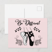 Verschillende balletschoenen zwart en wit zijn briefkaart (Voorkant / Achterkant)