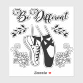 Verschillende balletschoenen zwart en wit zijn sticker (Vel)