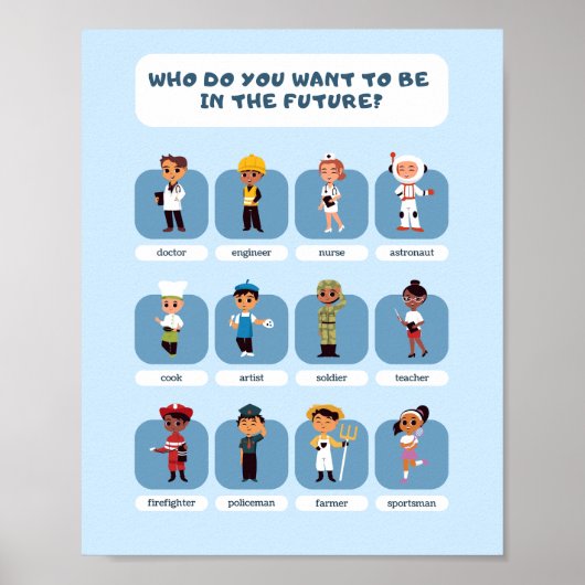 Verschillende banen Schoolonderwijs Leren Poster (Voorkant)