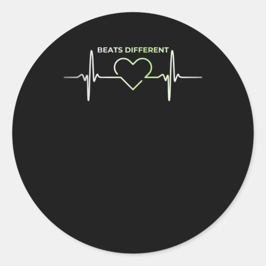 Verschillende beats ronde sticker (Voorkant)