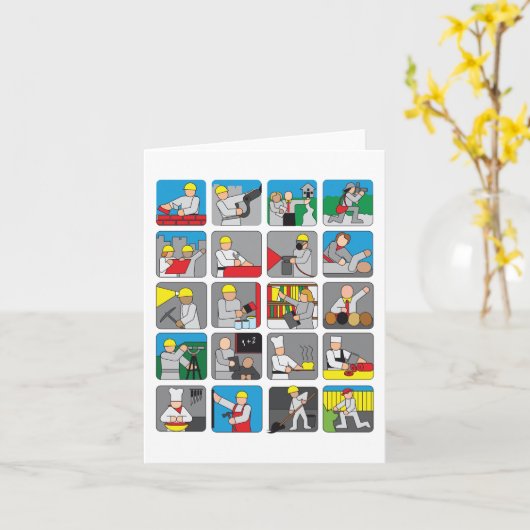 Verschillende beroepen kaart (Gele Bloem)