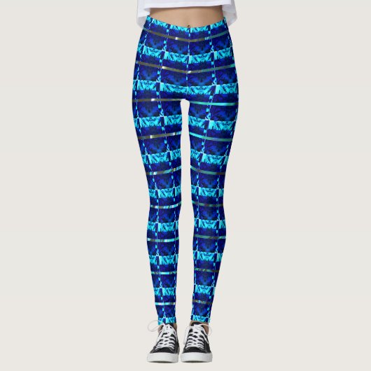 Verschillende blauwe, verschillende gestreepte of leggings (Voorkant)