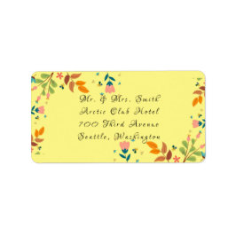 Verschillende bloem etiket