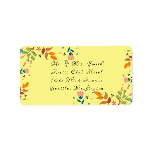 Verschillende bloem etiket (Voorkant)