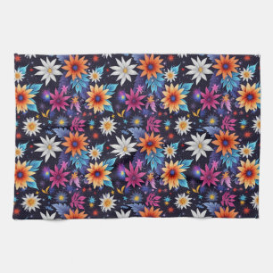 Verschillende bloemen in tinten Patroon-24192 Theedoek