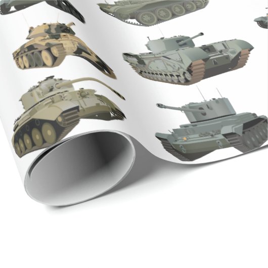 Verschillende British WW2 Tanks Cadeaupapier (Rol Hoek)