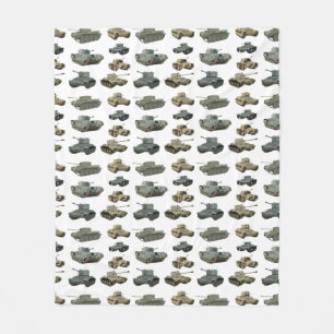 Verschillende British WW2 Tanks Fleece Deken