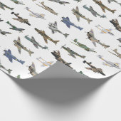 Verschillende Britse WW2-vliegtuigen Cadeaupapier (Hoek)