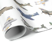 Verschillende Britse WW2-vliegtuigen Cadeaupapier (Rol Hoek)