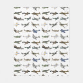 Verschillende Britse WW2-vliegtuigen  Fleece Deken (Voorkant)