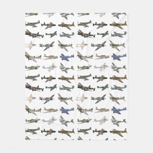 Verschillende Britse WW2-vliegtuigen  Fleece Deken (Voorkant)