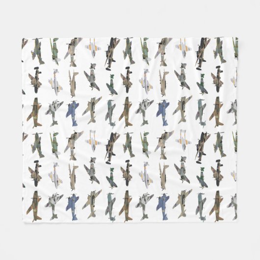 Verschillende Britse WW2-vliegtuigen Fleece Deken (Voorkant (Horizontaal))