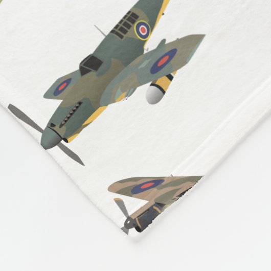 Verschillende Britse WW2-vliegtuigen  Fleece Deken (Hoek)