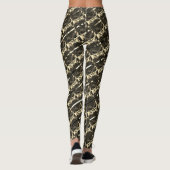 Verschillende bruine, verschillende gestreepte dwa leggings (Achterkant)