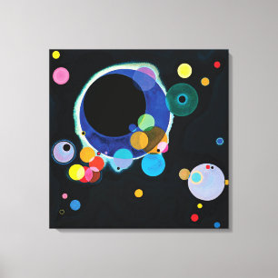 Verschillende cirkels van Wassily Kandinsky Canvas Afdruk