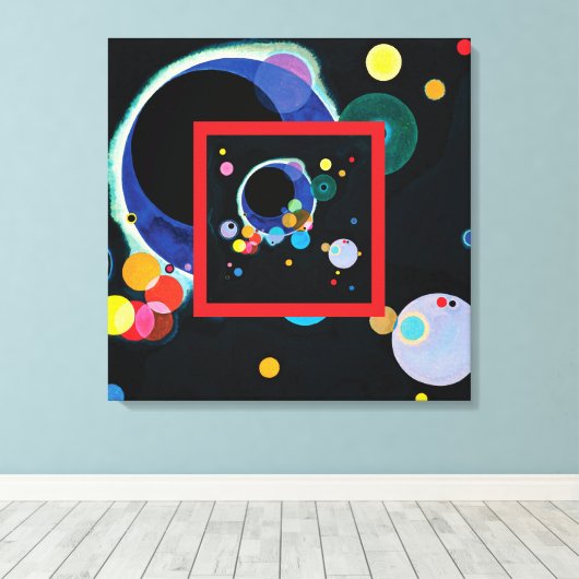 Verschillende cirkels van Wassily Kandinsky Canvas Afdruk (Insitu (Houten vloer))