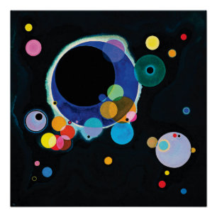Verschillende cirkels van Wassily Kandinsky Perfect Poster
