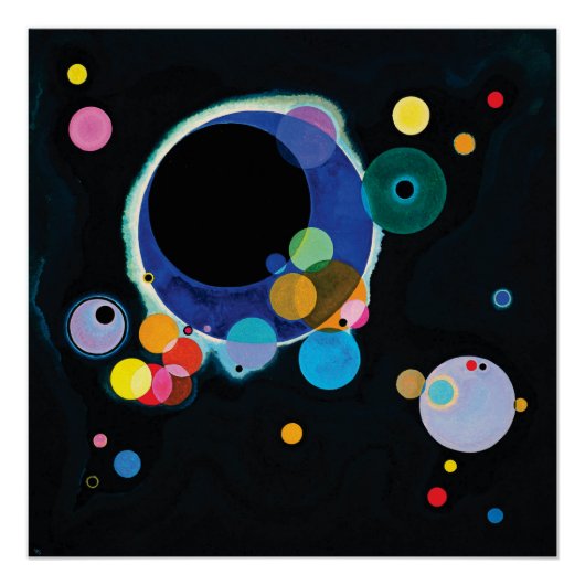 Verschillende cirkels van Wassily Kandinsky Perfect Poster (Voorkant)