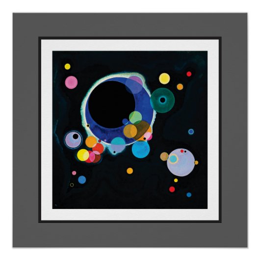 Verschillende cirkels van Wassily Kandinsky Perfect Poster (Voorkant)