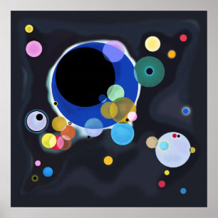 Verschillende cirkels, Vassily Kandinsky digitaal Poster
