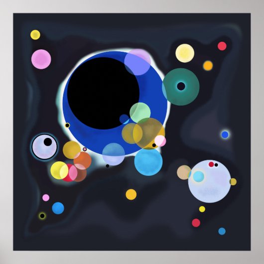 Verschillende cirkels, Vassily Kandinsky digitaal Poster (Voorkant)