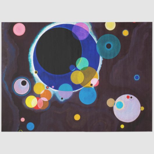 Verschillende cirkels, Wassily Kandinsky Tissuepapier (Voorkant)