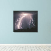 Verschillende cloud-to-ground bliksemflitsen van e canvas afdruk (Insitu (Houten vloer))