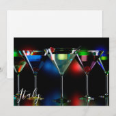 Verschillende cocktails in martinibrillen met verl (Voorkant / Achterkant)