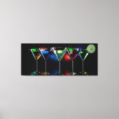 Verschillende cocktails in martinibrillen met verl canvas afdruk (Voorkant)