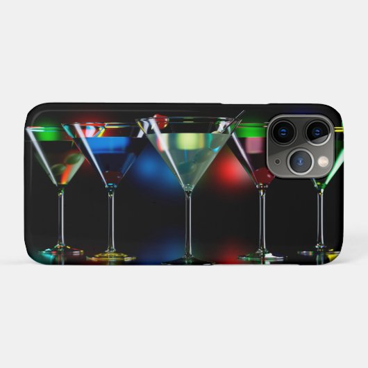 Verschillende cocktails in martinibrillen met verl Case-Mate iPhone case (Achterkant (horizontaal))