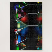 Verschillende cocktails in martinibrillen met verl legpuzzel (Verticaal)