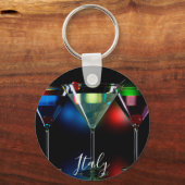 Verschillende cocktails in martinibrillen met verl sleutelhanger (Voorkant)