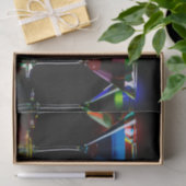 Verschillende cocktails in martinibrillen met verl tissuepapier (Geschenk)