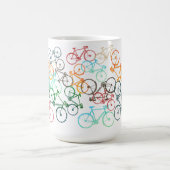 Verschillende cycli van de Kleur op een Wit Koffiemok (Center)